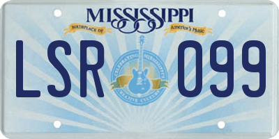 MS license plate LSR099