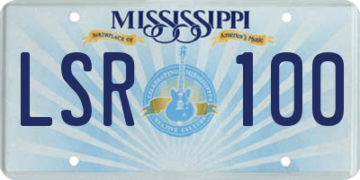 MS license plate LSR100