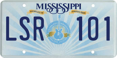 MS license plate LSR101