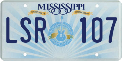 MS license plate LSR107