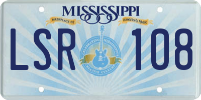 MS license plate LSR108
