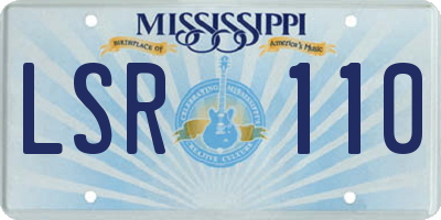 MS license plate LSR110