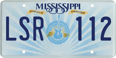 MS license plate LSR112