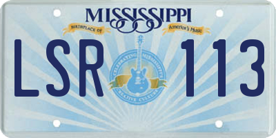 MS license plate LSR113