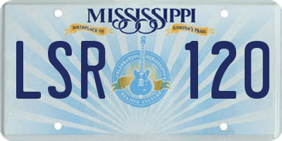 MS license plate LSR120