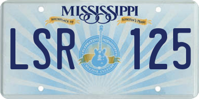 MS license plate LSR125