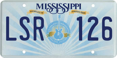 MS license plate LSR126