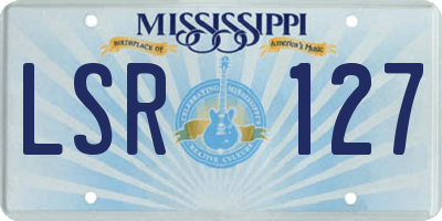 MS license plate LSR127