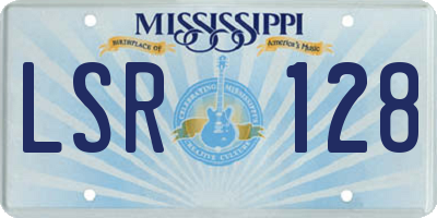 MS license plate LSR128