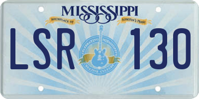 MS license plate LSR130