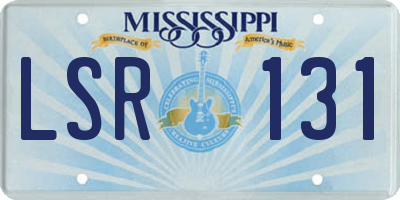 MS license plate LSR131