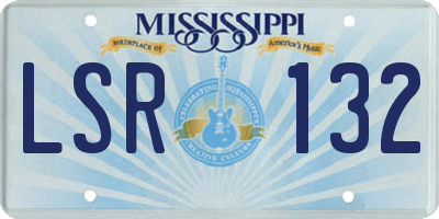 MS license plate LSR132