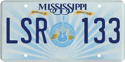 MS license plate LSR133