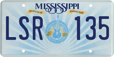 MS license plate LSR135