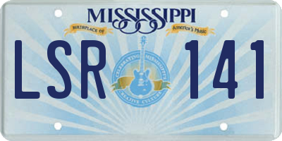 MS license plate LSR141