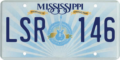 MS license plate LSR146