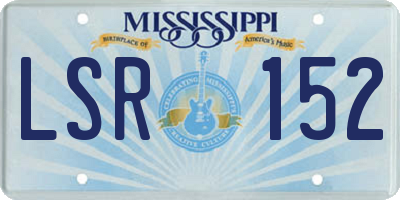 MS license plate LSR152