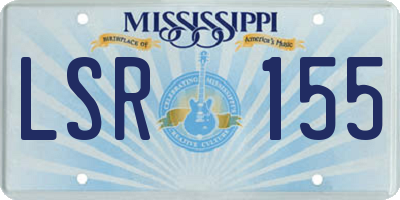 MS license plate LSR155