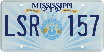 MS license plate LSR157