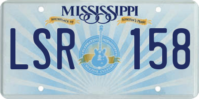 MS license plate LSR158