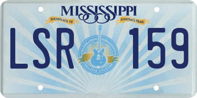 MS license plate LSR159