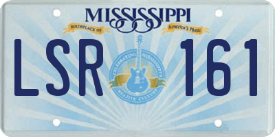 MS license plate LSR161