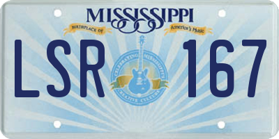 MS license plate LSR167
