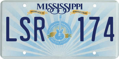 MS license plate LSR174