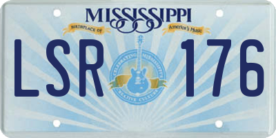 MS license plate LSR176