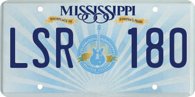 MS license plate LSR180