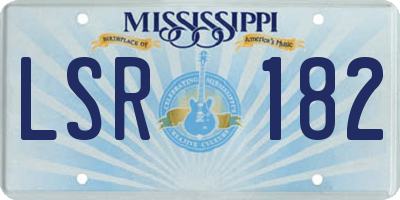 MS license plate LSR182