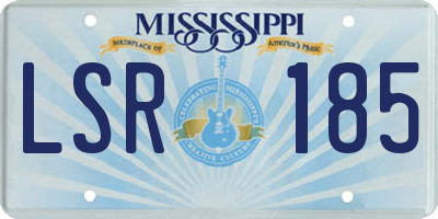 MS license plate LSR185