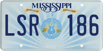 MS license plate LSR186