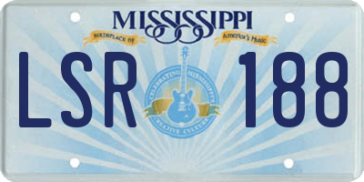 MS license plate LSR188