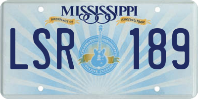 MS license plate LSR189