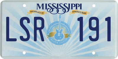 MS license plate LSR191