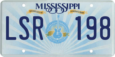 MS license plate LSR198