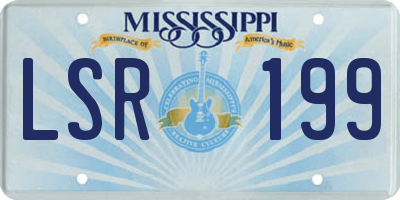 MS license plate LSR199