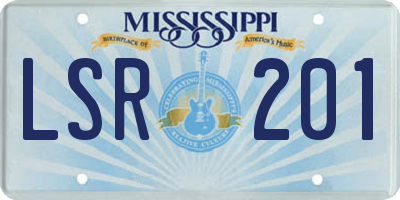 MS license plate LSR201