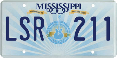 MS license plate LSR211