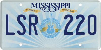 MS license plate LSR220