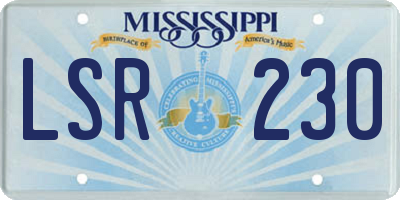 MS license plate LSR230