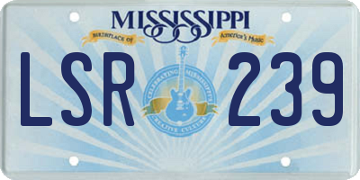 MS license plate LSR239