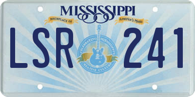 MS license plate LSR241