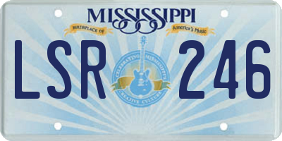 MS license plate LSR246