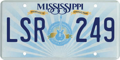 MS license plate LSR249
