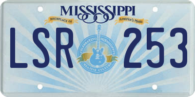 MS license plate LSR253