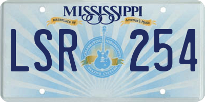 MS license plate LSR254
