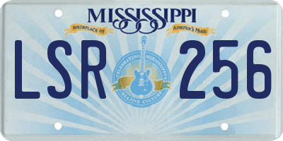 MS license plate LSR256