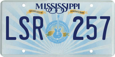MS license plate LSR257
